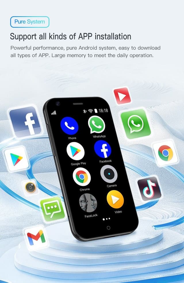 ميني سمارت فون بنظام أندرويد 6.0 Soyes D18 3G Mini Smartphone