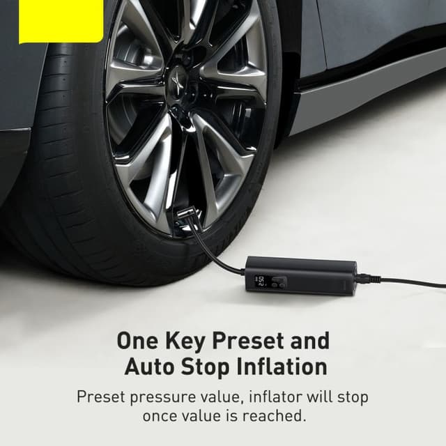 منفاخ إطارات محمول Baseus BS-CG003 Mini Inflator Pump Portable Auto Tire Pump