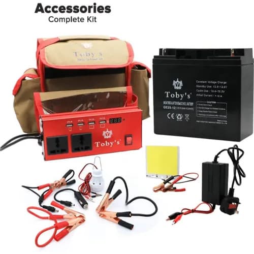 بطارية متنقلة للرحلات Toby's 20A Rechargeable Battery with Inverter سعة 20000 مللي أمبير