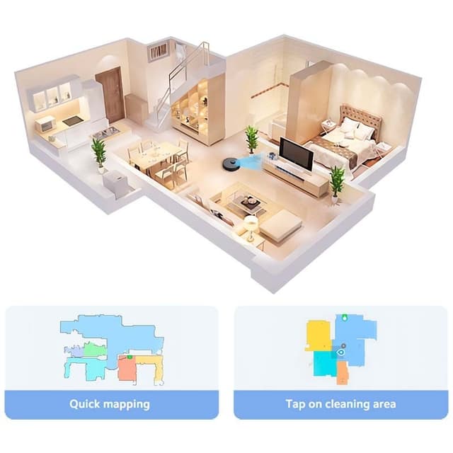 مكنسة روبوت شاومي Xiaomi Robot Vacuum S10T بقوة شفط 8000 باكسال