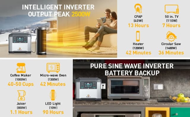 بطارية متنقلة للرحلات 1500W توبيز Toby's Portable Power Station TBS-273A