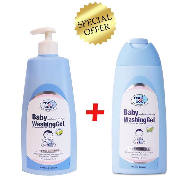 غسول الجسم جل للأطفال 500+250 مل مجاني كول اند كول Cool&Cool Baby Washing Gel 500ml + 250ml Free - SW1hZ2U6OTM0MTUy