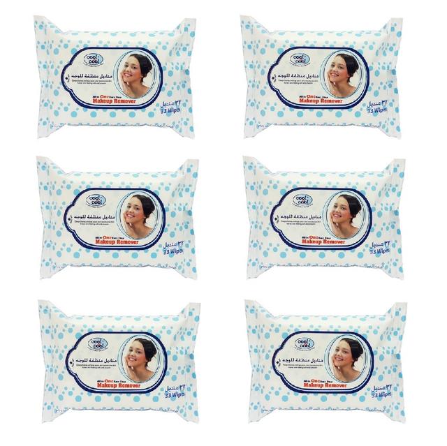 Cool &amp; Cool Cool & Cool - Makeup Remover 33’s - Pack of 6 - SW1hZ2U6OTM0ODA2