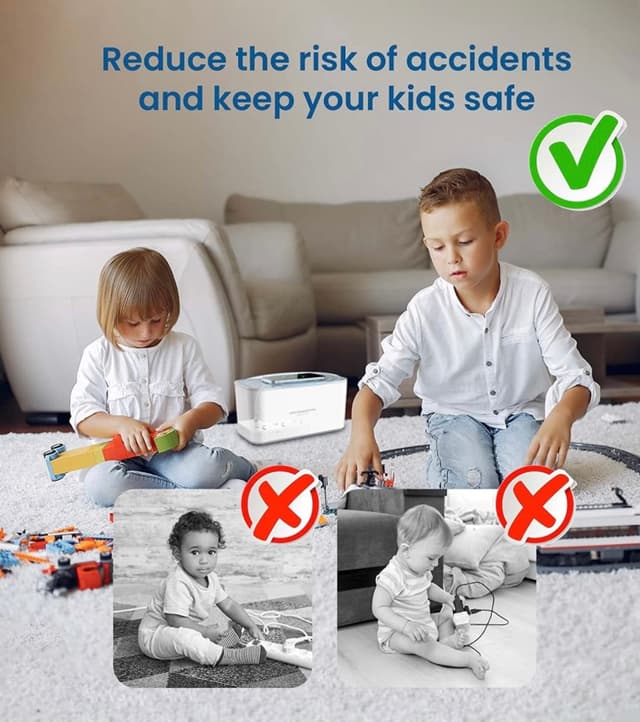 توصيلة كهرباء 2 متر مع منظم أسلاك Brave Power Strip Box 15W Wireless Charger