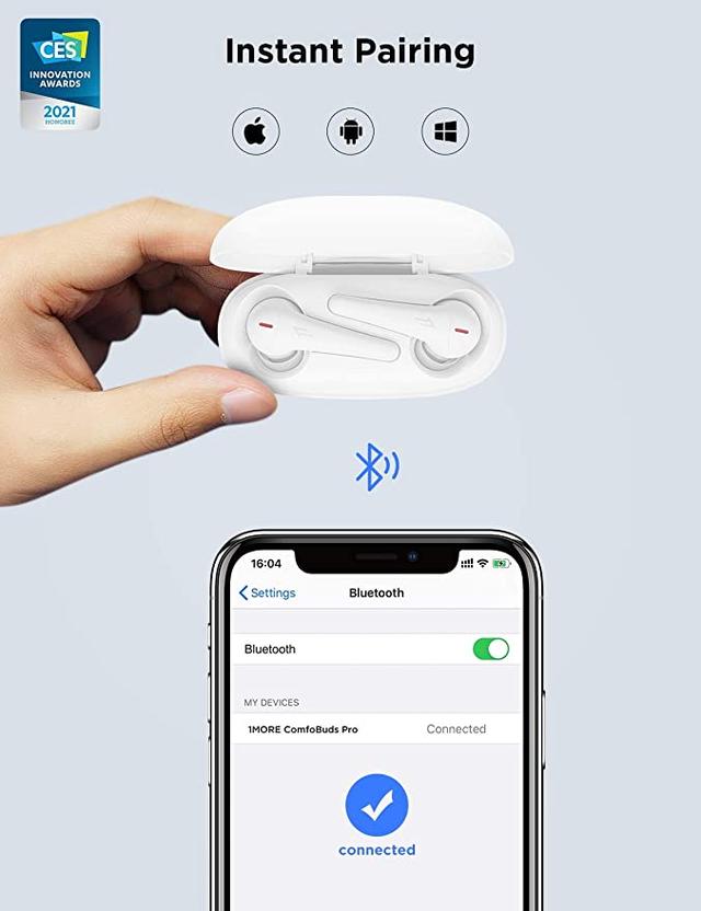 سماعة أذن بلوتوث 1MORE ComfoBuds Pro ES901 True Wireless Headphones