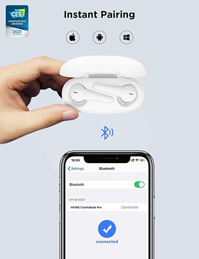 1MORE ComfoBuds Pro ES901 True Wireless Headphones - SW1hZ2U6NzExNjg3