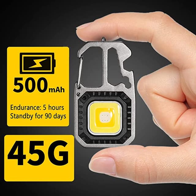 كشاف ليد صغير للرحلات Cob Rechargeable Keychain Light W5138