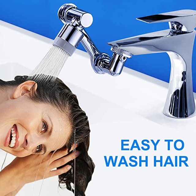 توصيلة مغسلة 360 درجة سهلة التركيب Rotating Faucet Extender Aerator