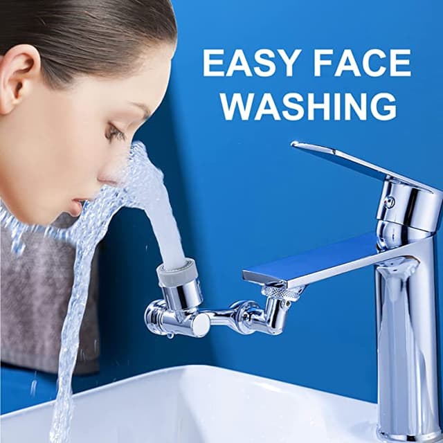 توصيلة مغسلة 360 درجة سهلة التركيب Rotating Faucet Extender Aerator