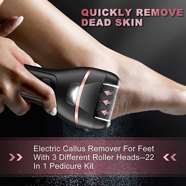 Electric Callus Remover for Feet Professional Pedicure Kit 22 in 1