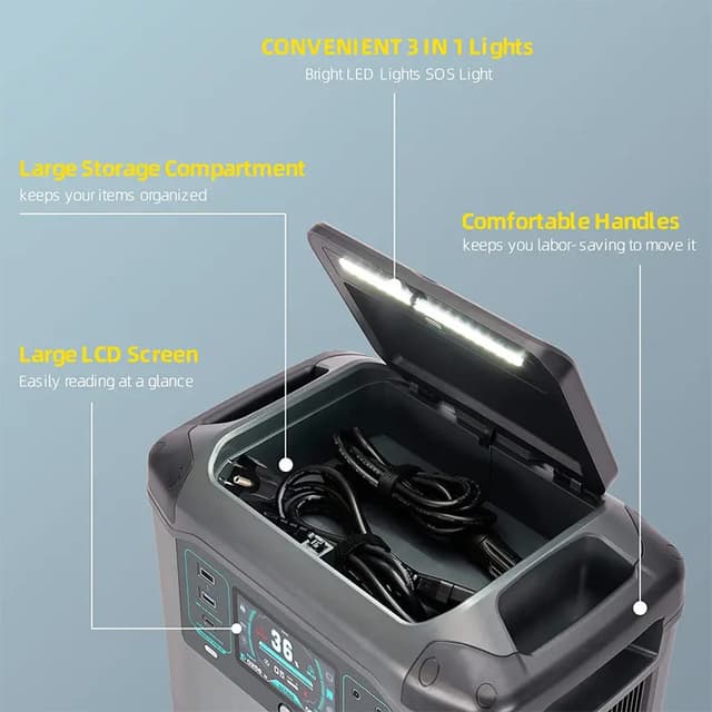 بطارية متنقلة للرحلات 1500W توبيز Toby's Portable Power Station TBS-273A