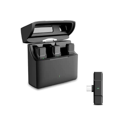 ميكروفون لاسلكي صغير للهواتف Mini 2.4G Wireless Lavalier Microphone With Charging Case