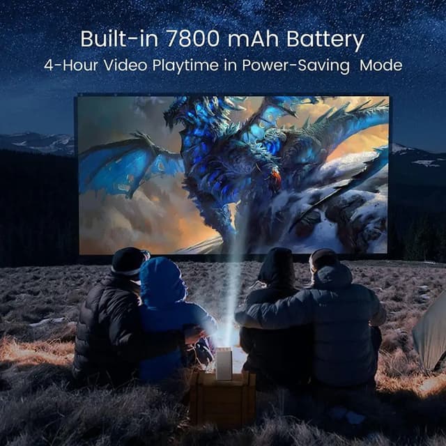 بروجكتر صغير محمول بالبطارية فولتو Volto Sky 009 Pro 3D Smart Projector Android Mini Pocket