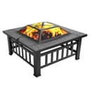 طاولة موقد نار Outdoor Garden Square Fire Pit with Cover