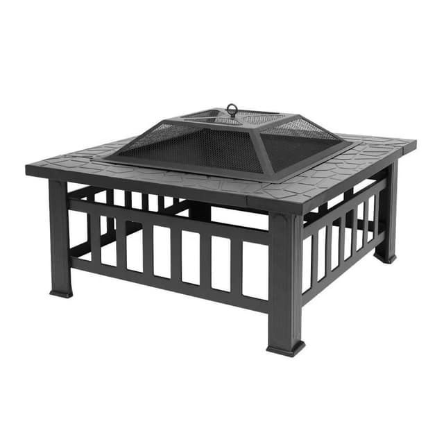 طاولة موقد نار Outdoor Garden Square Fire Pit with Cover