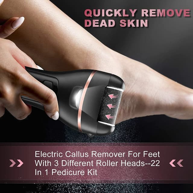 Electric Callus Remover for Feet Professional Pedicure Kit 22 in 1