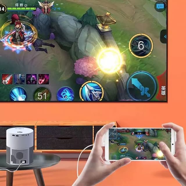 بروجكتر منزلي سنيمائي Wireless Portable Projector Home HD 1080P