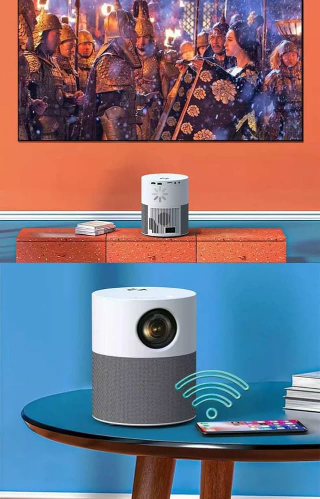 بروجكتر منزلي سنيمائي Wireless Portable Projector Home HD 1080P