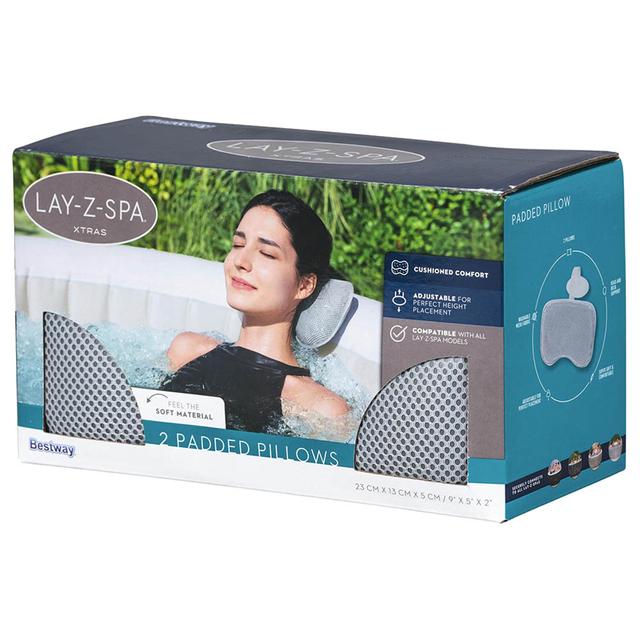 Bestway - Lay-Z-Spa Padded Pillow Hot Tub Spa Accessory - Grey - SW1hZ2U6OTE0NjMw