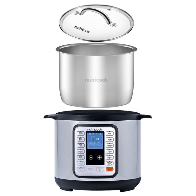 غطاء قدر الضغط الكهربائي الذكي 6 لتر من الزجاج الحراري من نوتري كوك Nutricook Tempered Glass Lid For 6L Smart Pot