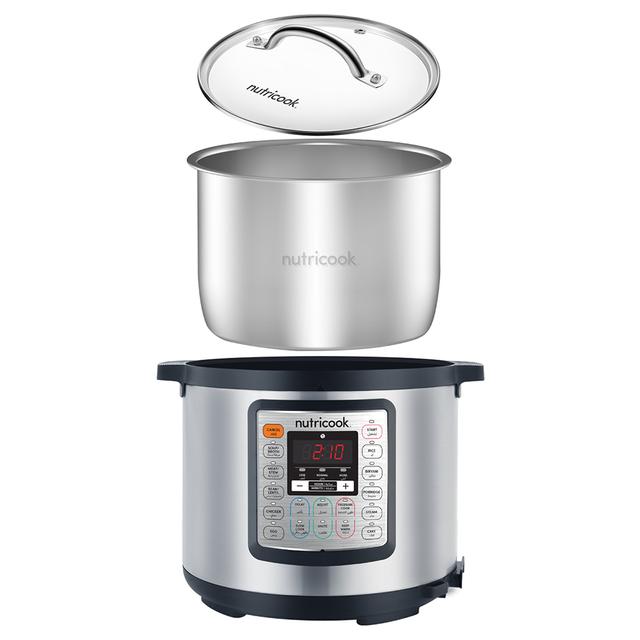 غطاء قدر الضغط الكهربائي الذكي 6 لتر من الزجاج الحراري من نوتري كوك Nutricook Tempered Glass Lid For 6L Smart Pot