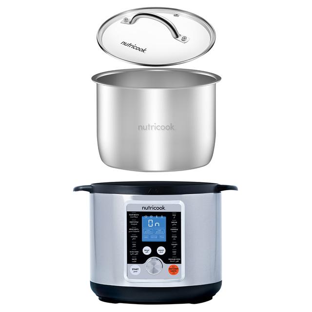 غطاء قدر الضغط الكهربائي الذكي 6 لتر من الزجاج الحراري من نوتري كوك Nutricook Tempered Glass Lid For 6L Smart Pot