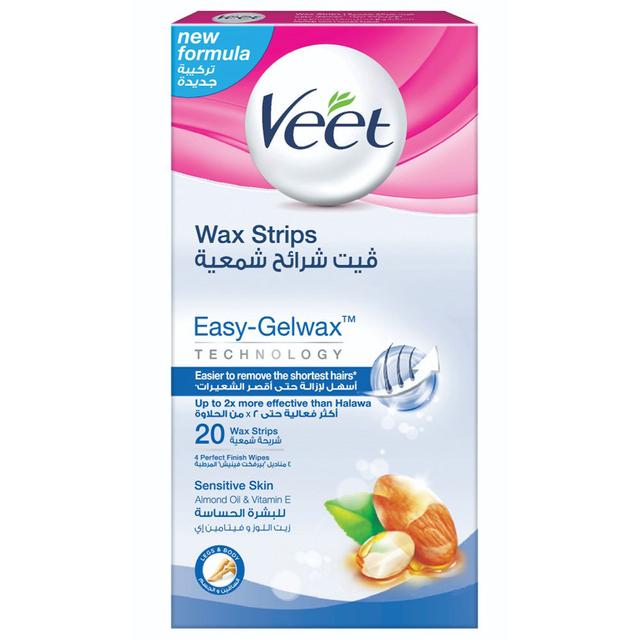 شرائح شمع لإزالة الشعر 20 شريحة فيت Veet Hair Removal Cold Wax Strips Sensitive Skin 20's - SW1hZ2U6OTI5OTMy