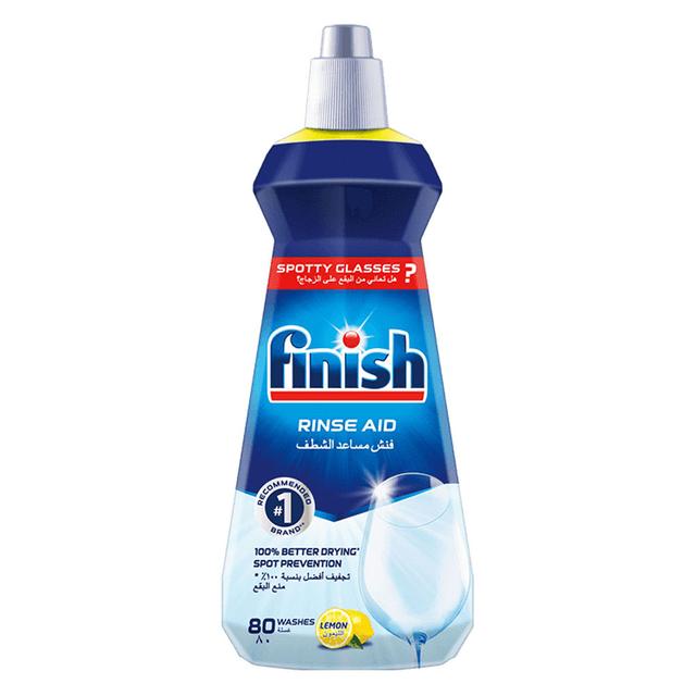 فنش مساعد شطف سائل برائحة الليمون 400 مل Finish Dishwasher Detergent Rinse Aid Liquid Lemon - SW1hZ2U6OTI5NTQ1