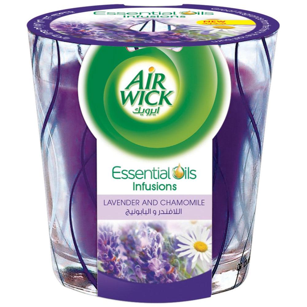 أير ويك فواحة الزيوت العطرية شمعة برائحة اللافندر والبابونج 105 غرام Air Wick Air Freshener Lavender & Camomile Candle 105g