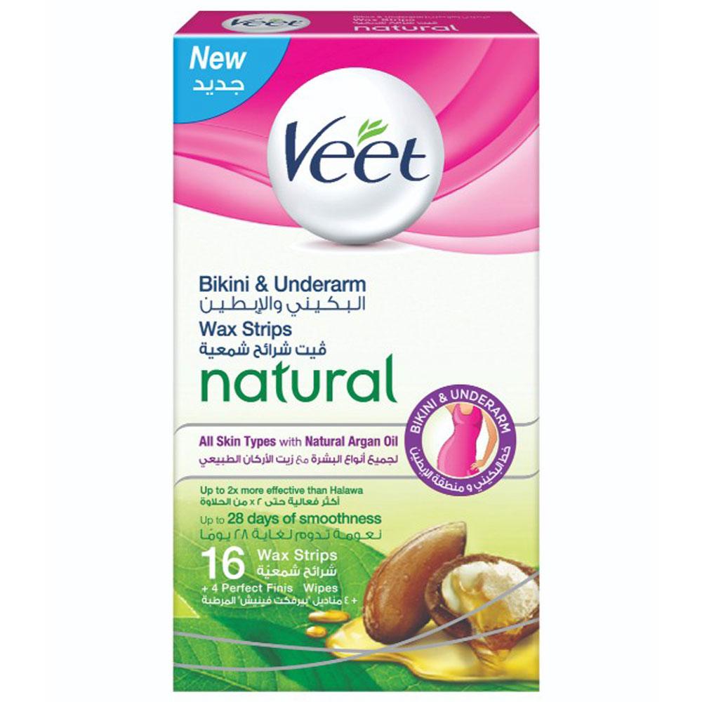 Veet - Hair Removal Cold Wax Strips Bikini & Under Arms 16's