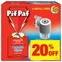 بف باف قاتل بعوض كهربائي 30 ليلة + عبوة اضافية 28 مل Pif Paf Mosquito Killer