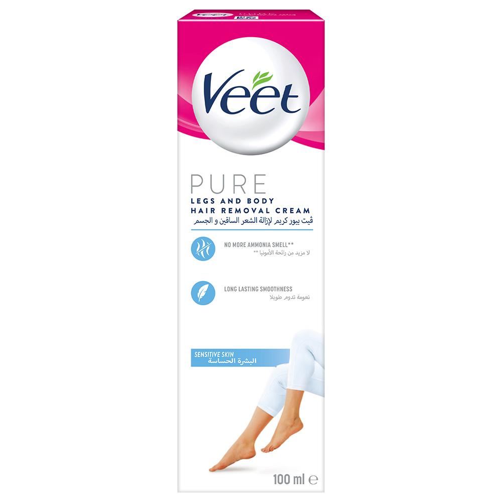 كريم إزالة الشعر للساقين والجسم 100 مل فيت Veet Sensitive Skin Hair Removal Cream 100ml