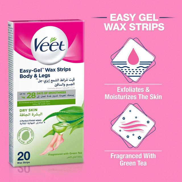 شرائط الشمع لإزالة الشعر للبشرة الجافة حزمة 2×20 شريطة فيت Veet Cold Wax Strips for Dry Skin - SW1hZ2U6OTMwMDQ0