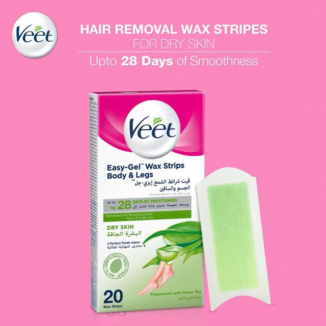 شرائط الشمع لإزالة الشعر للبشرة الجافة حزمة 2×20 شريطة فيت Veet Cold Wax Strips for Dry Skin - SW1hZ2U6OTMwMDU0