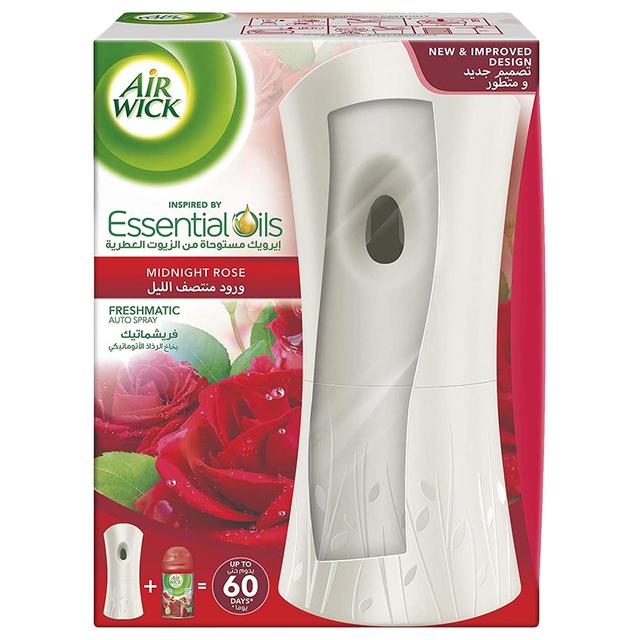 بخاخ إير ويك معطر جو أوتوماتيك برائحة الورد Air Wick Freshmatic Midnight Rose Kit - SW1hZ2U6OTI3MzQx