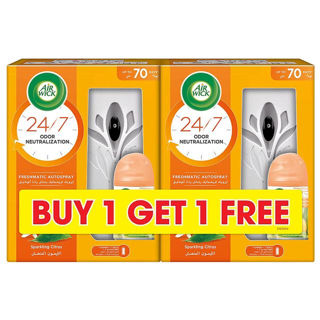 Air Wick Air Freshener Freshmatic Auto Spray Kit Citrus x2 - SW1hZ2U6OTI3NDUx