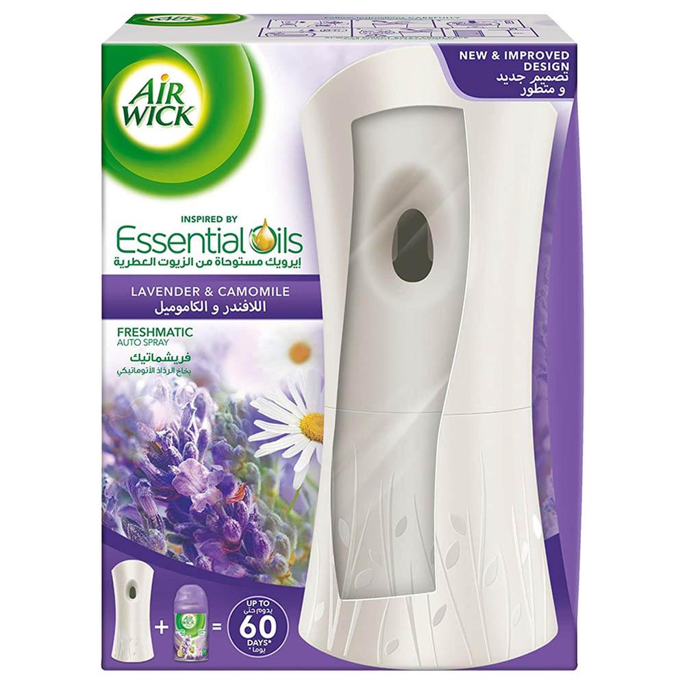 بخاخ إير ويك معطر جو برائحة اللافندر والبابونج Air Wick Freshmatic Air Freshener Kit Lavender & Camomile