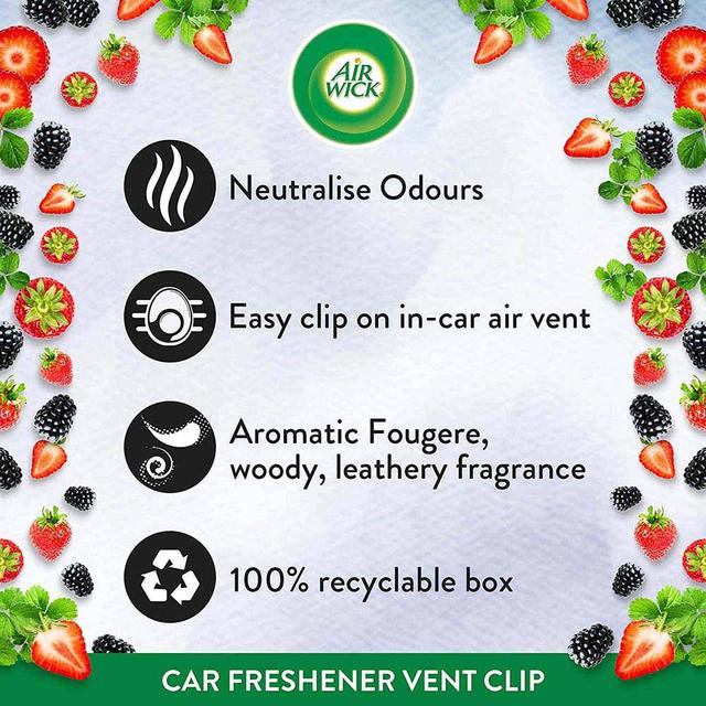 معطر ايرويك للسيارة برائحة التوت 2.5 مل Air Wick Car Freshener Fresh Berries - SW1hZ2U6OTI3MjAw