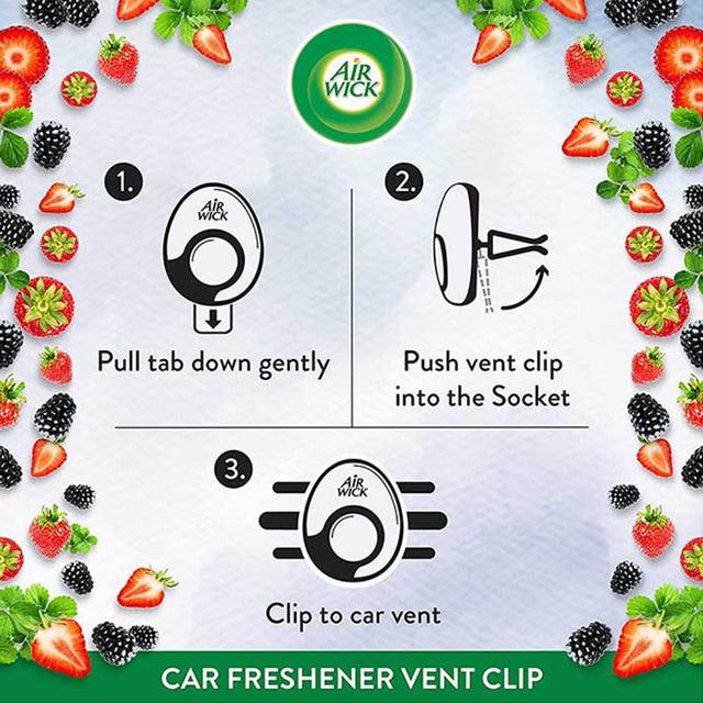 معطر ايرويك للسيارة برائحة التوت 2.5 مل Air Wick Car Freshener Fresh Berries - SW1hZ2U6OTI3MjA0
