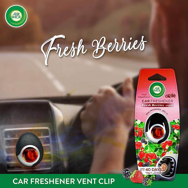معطر ايرويك للسيارة برائحة التوت 2.5 مل Air Wick Car Freshener Fresh Berries - SW1hZ2U6OTI3MjA2