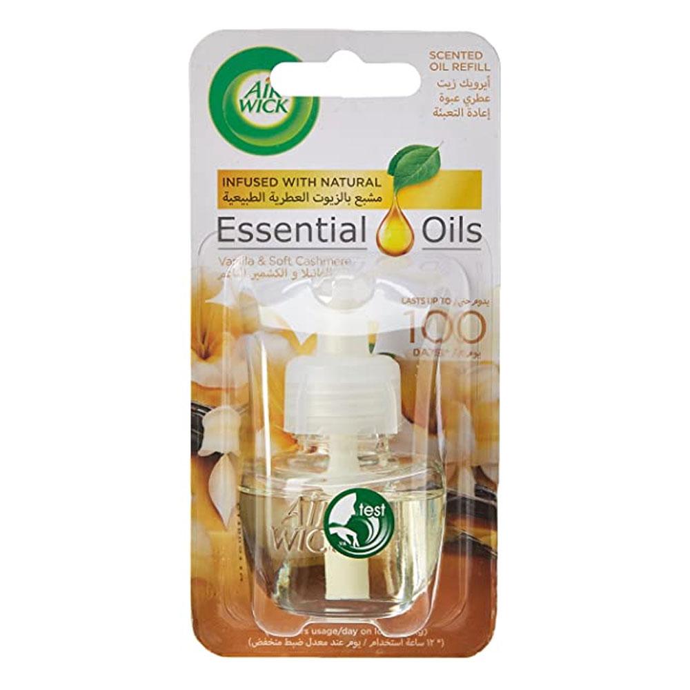 Air Wick - Air Freshener Essential Oil Diffuser Refill, Vanilla & Soft Cashmere 19ml