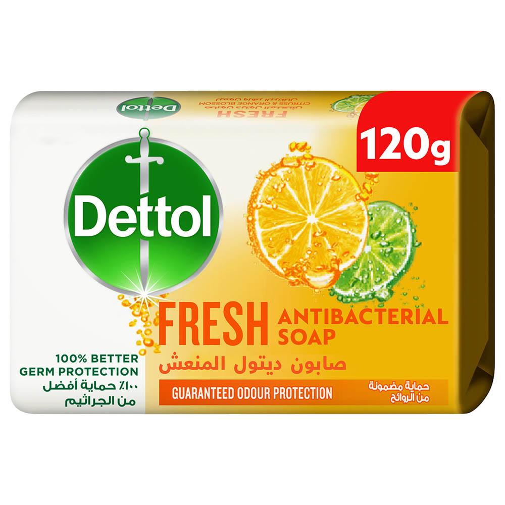 صابونة ديتول بالليمون وزهر البرتقال 120 غرام ديتول Dettol Fresh Soap Citrus & Orange Blossom