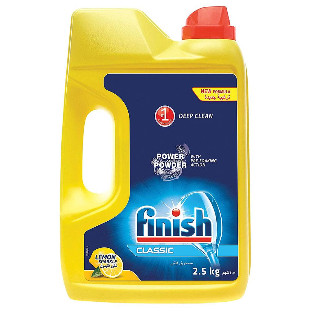 فنش غسالة صحون مسحوق برائحة الليمون 2.5 كغ Finish Dishwasher Detergent Powder Lemon