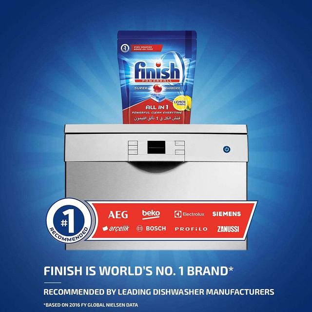 فنش غسالة الصحون الكل في 1 53 كبسولة Finish All in 1 Dishwasher Detergent Regular - SW1hZ2U6OTI5Njcz