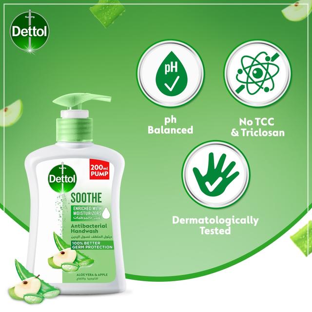 Dettol - Soothe Liquid Handwash Aloe Vera & Apple - 200ml - SW1hZ2U6OTI3NzM0