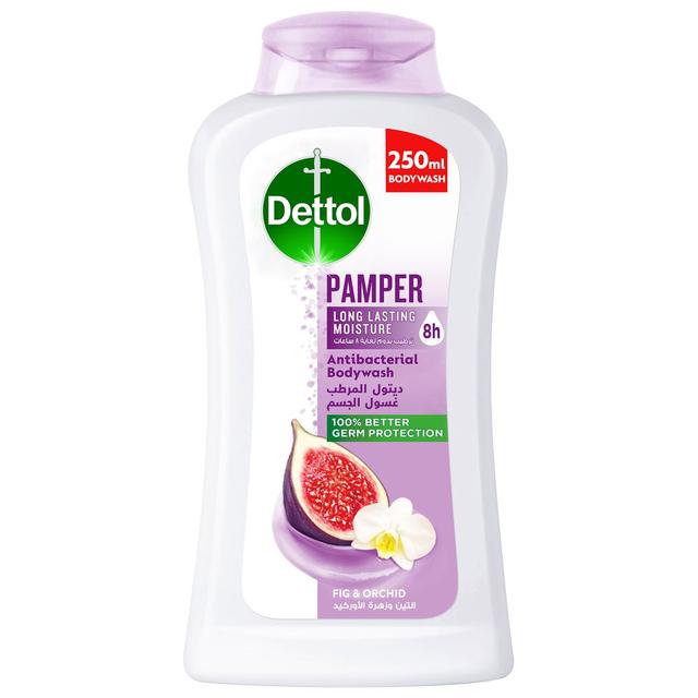 غسول جسم ديتول بالتين والأوركيد 250 مل ديتول Dettol Pamper Showergel Fig & Orchid - SW1hZ2U6OTI4MDQ3