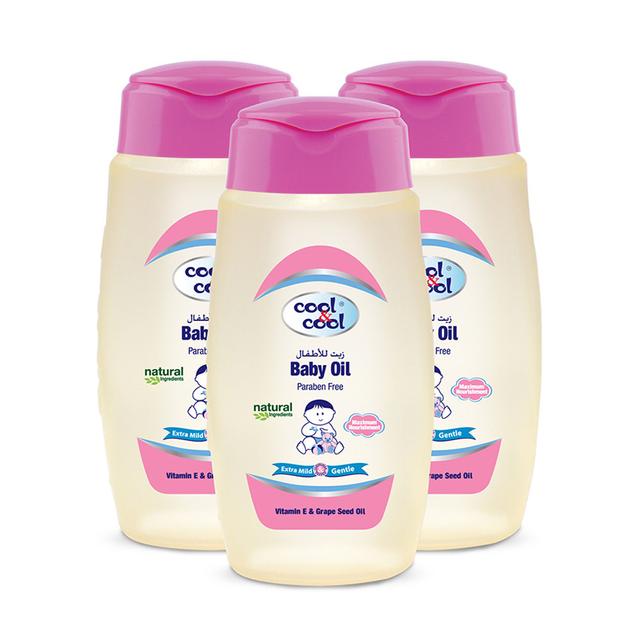 زيت للأطفال 250×3 مل كول اند كول Cool & Cool Baby Oil 250ml Bundle of 3 - SW1hZ2U6OTM0NTkz