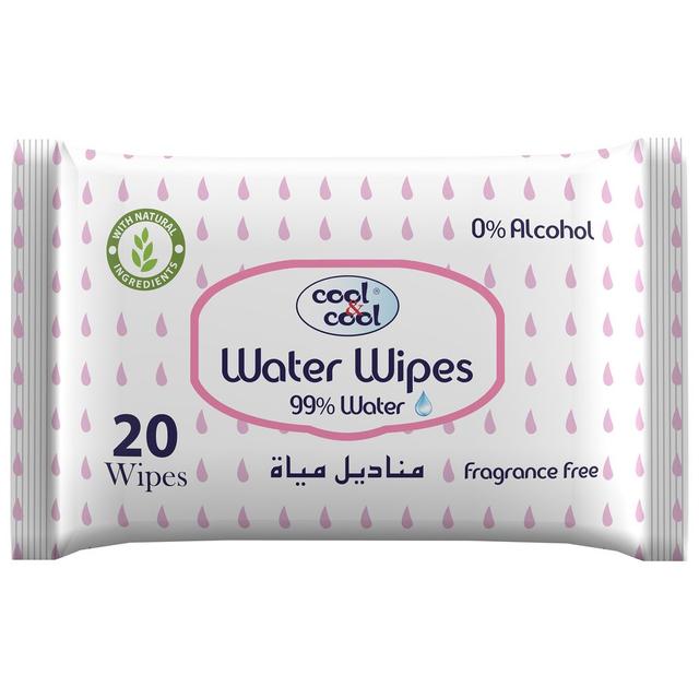 مناديل مبللة بالماء للاطفال 20 منديل كول اند كول Cool & Cool Baby Water Wipes - SW1hZ2U6OTMwOTc5