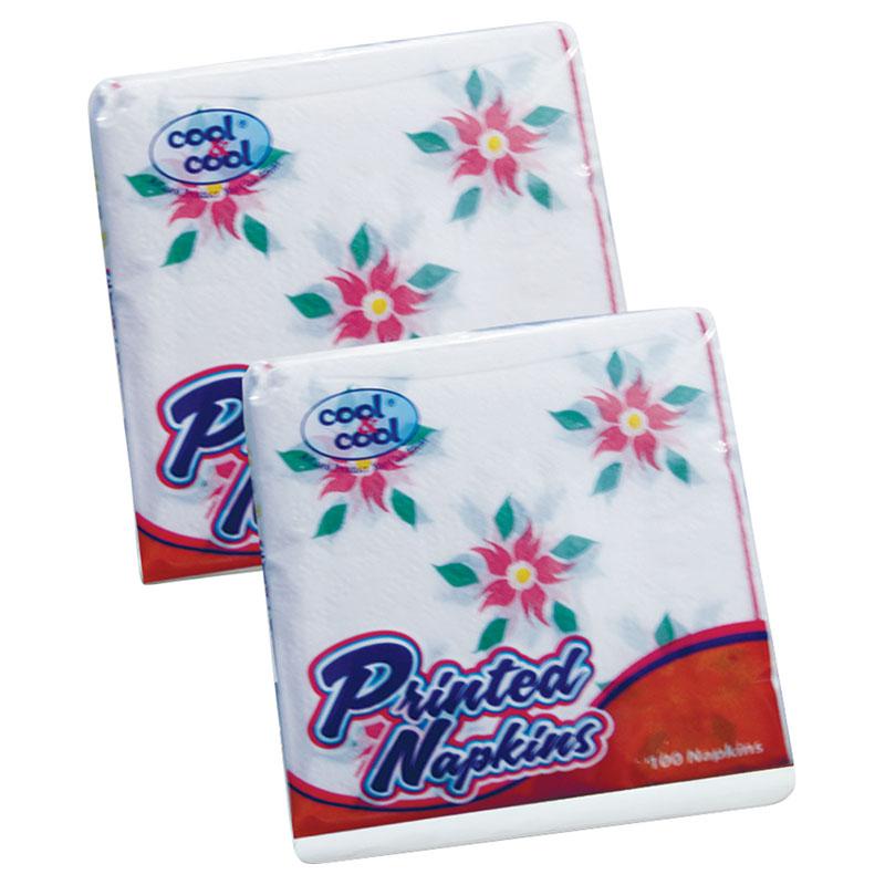 Cool &amp; Cool Cool & Cool - Luxury Paper Napkins Printed 100's 1 Ply