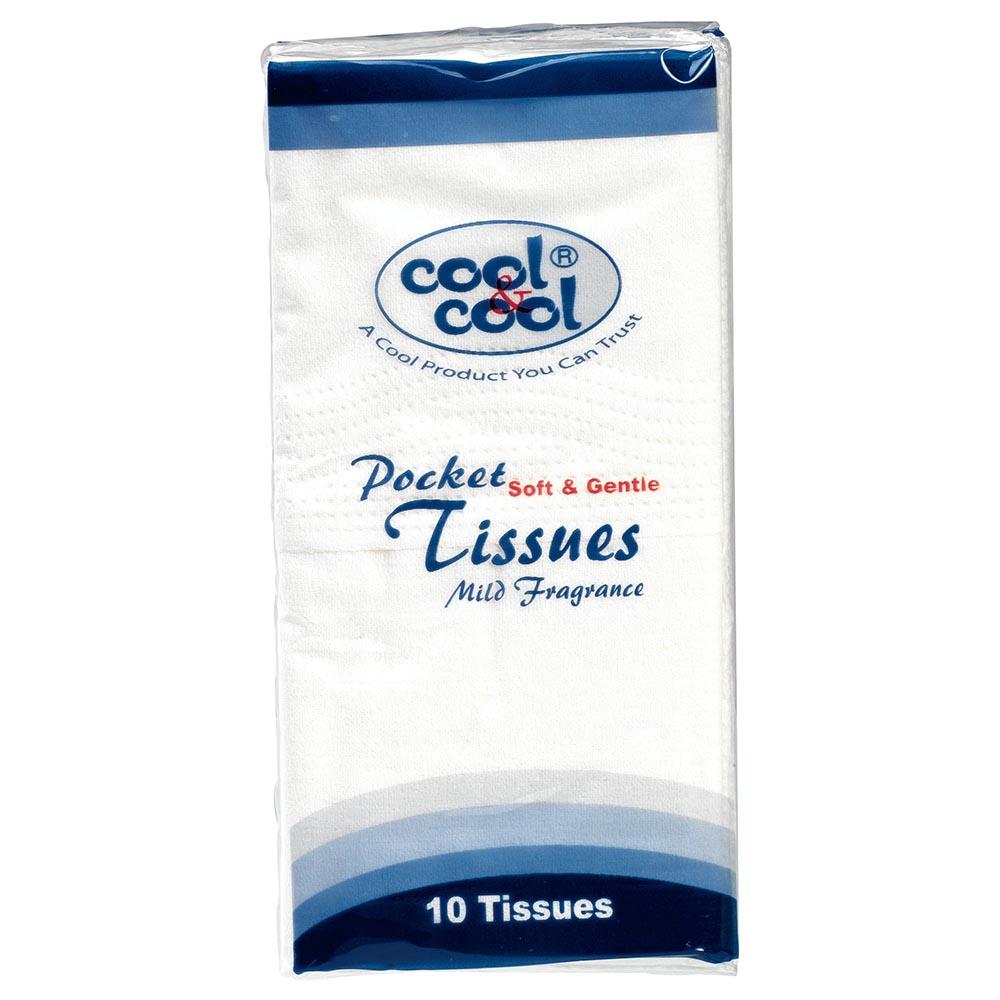 مناديل ورقية جافة 10 مناديل 10 حزم كول اند كول Cool & Cool Dry Pocket Tissues